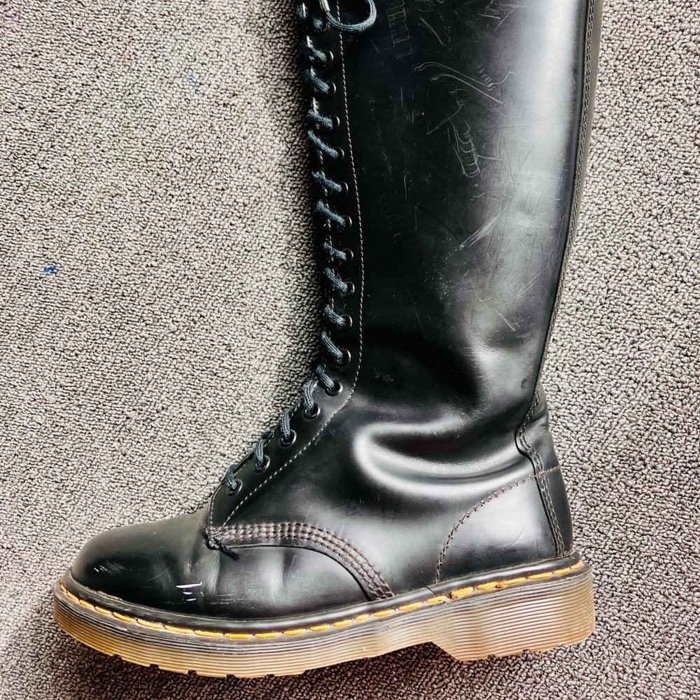 Dr. Martens Black Tall Lace-Up Boots - Picture 7 of 10